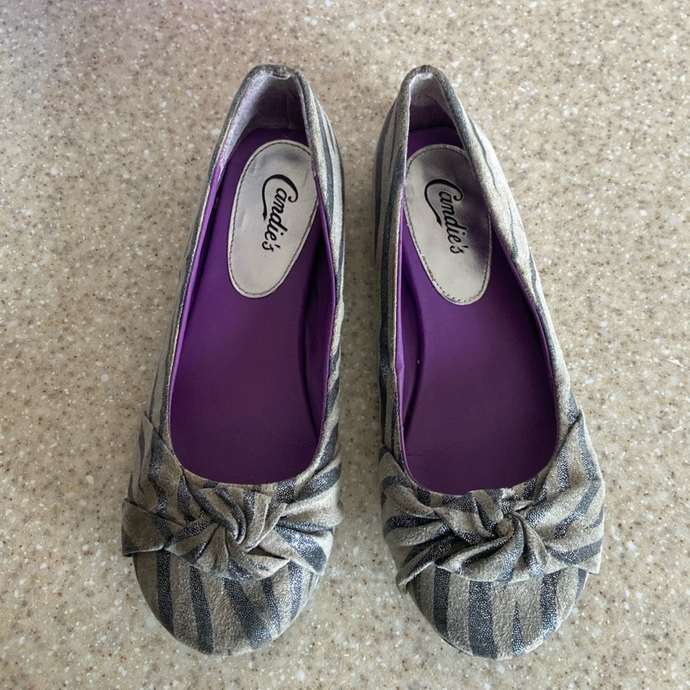 Zebra print ballet flats
